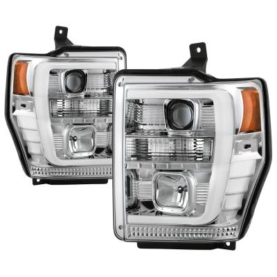 Spyder Auto - Spyder 5087744 Chrome Projector Headlights w/Switchback for 08-10 F250/F350 SD