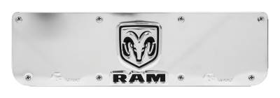 Gatorback - Gatorback Replacement 19"-21" Mud Flap Plate SS for RAM Head Logo GB755604