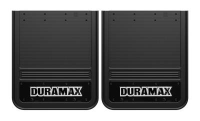 Gatorback - Gatorback GB2124DXW2 21"x24" Rear Dually Black Mud Flaps Duramax Logo