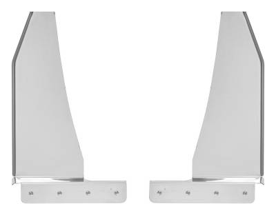 Gatorback - Gatorback Universal 1" Offset 12" Front/Rear Mud Flap Brackets-Silver GB756713