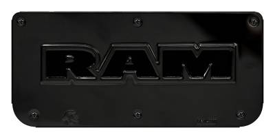 Gatorback - Gatorback Replacement 14" Mud Flap Plate Gunmetal for RAM Text Logo GM759684