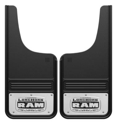 Gatorback - Gatorback 12"x26" Cut-Style Black Mud Flaps for Longhorn Logo GB1226CUTL