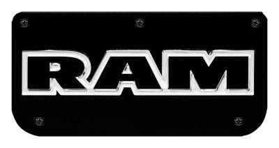 Gatorback - Gatorback Replacement 12" Mud Flap Plate Black for RAM Text Logo GB759711