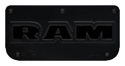 Gatorback - Gatorback Replacement 12" Mud Flap Plate Black for RAM Text Logo GB770217
