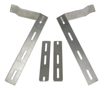 Gatorback - Gatorback Universal Single Wheel 12" Rear Mud Flap Brackets-Silver GB758053