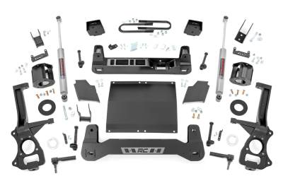 Rough Country Suspension Systems - Rough Country 26631D 6" Lift Kit w/Monoleaf Rear for 19-24 Sierra 1500 Diesel