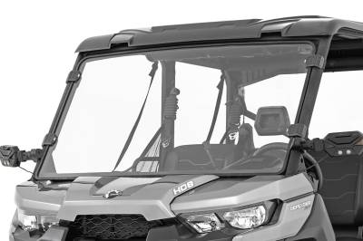 Rough Country Suspension Systems - Rough Country 98162030 Front UTV Full Windshield for Can-Am Defender HD