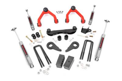 Rough Country Suspension Systems - Rough Country 16530RED 2"-3" Suspension Lift Kit for 88-98 GM 1500 Truck/SUV 4WD