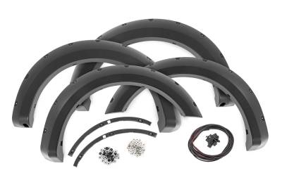 Rough Country Suspension Systems - Rough Country F-F10911A Black Pocket Fender Flares for 09-14 Ford F150