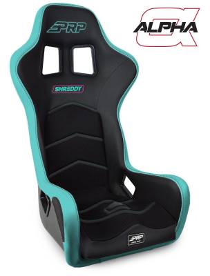 PRP - PRP SHRDYA3901-01 Black/Teal Alpha Shreddy High Back Suspension Seat
