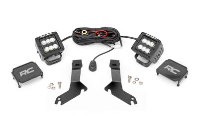 Rough Country Suspension Systems - Rough Country 82283 A-Pillar 2" Ditch Light Flood for 99-06 Silverado 1500/Tahoe