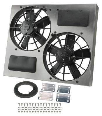 Derale - Derale 16830 Powerpack High Output Dual 11" Electric RAD Fan/Aluminum Shroud Kit