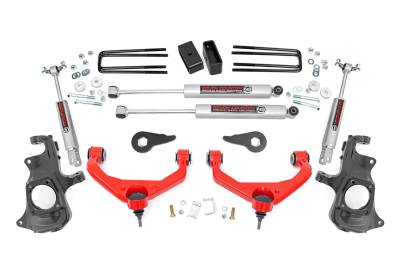 Rough Country Suspension Systems - Rough Country 97630RED 3.5" Knuckle Lift Kit for 11-19 Silv/Sierra 2500HD/3500