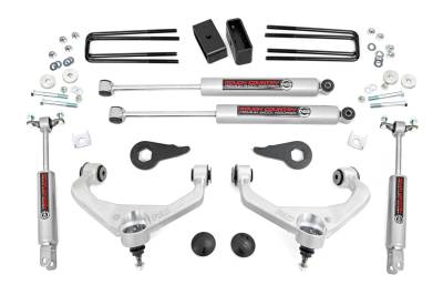 Rough Country Suspension Systems - Rough Country 97530 3.5" Suspension Lift for 11-19 Silverado/Sierra 2500HD/3500