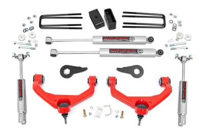 Rough Country Suspension Systems - Rough Country 97530RED 3.5" Suspension Lift Kit for 11-19 Silverado/Sierra HD