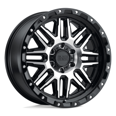 Black Rhino Hard Alloys - Black Rhino Wheels ALAMO 20x9 5x5.0 -18mm Gloss Black/Machined 2090ALA-85127B71