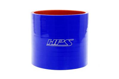 HPS Performance - HPS HTSC-200-L4-BLUE 2" 51mm ID Reinforced Straight Coupler Hose Blue 4"