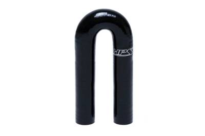 HPS Performance - HPS HTSEC180-075-BLK 3/4" 19mm ID U-Bend Elbow Coupler Hose 4-Ply Black 180-DEG
