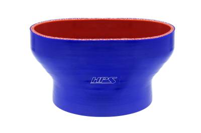 HPS Performance - HPS FOH-55-325-BLUE 3.25" Oval-Round Throttle Body Coupler Ford Mustang GT/GT500