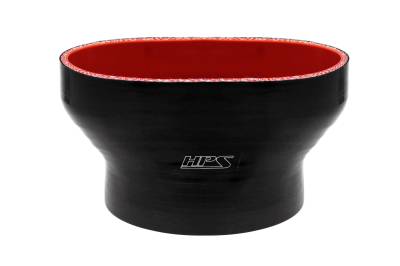 HPS Performance - HPS FOH-55-300-BLK 3" Oval-Round Throttle Body Coupler for Ford Mustang GT/GT500