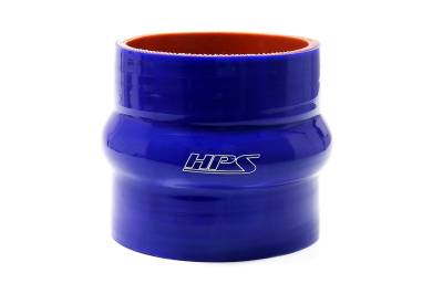 HPS Performance - HPS HTSHC-238-L4-BLUE 2.375" 60mm ID Hump Coupler Hose 4-Ply Blue 4" 350F 177C