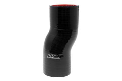 HPS Performance - HPS HTSOC-200-L6-BLK 2" 51mm ID Silicone Offset Coupler Hose 4-Ply Black 6"