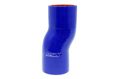HPS Performance - HPS HTSOC-300-L6-BLUE 3" 76mm ID Silicone Offset Coupler Hose 4-Ply Blue 6"