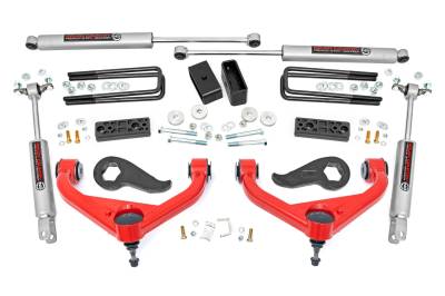 Rough Country Suspension Systems - Rough Country 97730RED 3" Suspension Lift Kit for 20-26 Silv/Sra 2500HD/3500