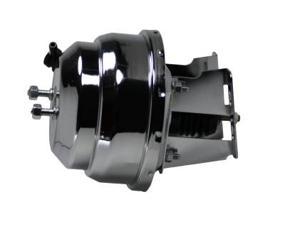 Leed Brakes - Leed Brakes 4N 8" Power Booster w/Brackets for Chevrolet Full-Size Chrome