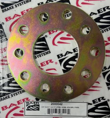 Baer Brakes - BAER Brakes 2000042 Steel Wheel Spacers Pair 1/8" Thick 5x4.5 5x4.75