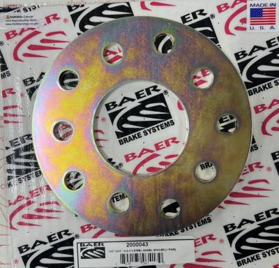 Baer Brakes - BAER Brakes 2000043 Steel Wheel Spacers Pair 1/8" Thick 5x5 5x5.5