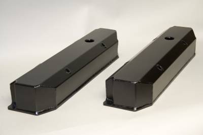 PRW - PRW 4044007 Valve Cover Aluminum Fabricated for Mopar 440 BBM Black Anodized