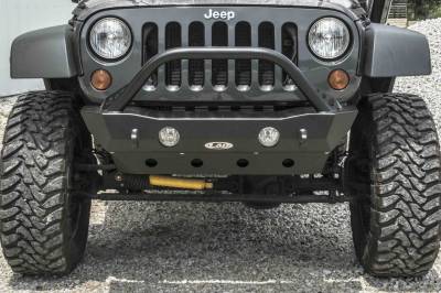 LoD Offroad - LoD Offroad JFB0703 Destroyer Shorty Front Bumper w/Bar for Jeep Wrangler JK