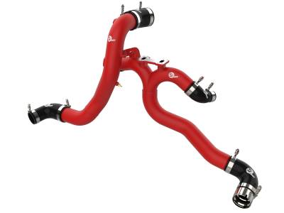 aFe Power - aFe 46-20504-R Aluminum Hot/Cold Charge Pipe Kit Red for 18-23 Kia Stinger 3.3L
