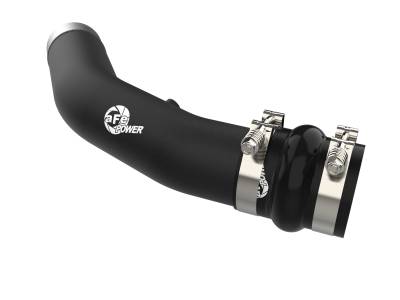 aFe Power - aFe 46-20738-B 3" Aluminum Hot Charge Pipe Black for 23-25 Ford F250/F350 SD