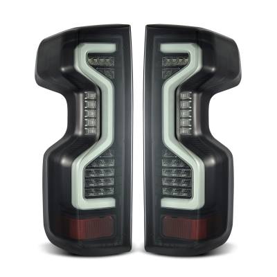 AlphaRex - AlphaRex 620070 Jet Black LED Taillights 19-25 Chevy Silverado 1500/2500/3500