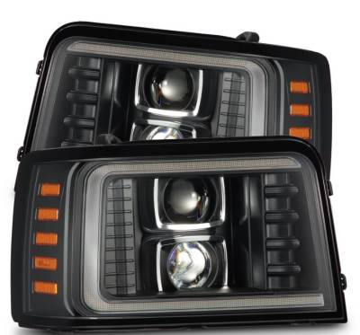 AlphaRex - AlphaRex 880268 Black LED Projector Headlights for 92-96 Ford OBS & Bronco