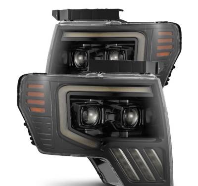 AlphaRex - AlphaRex 880483 Projector Headlights Alpha Black for 09-14 Ford F150