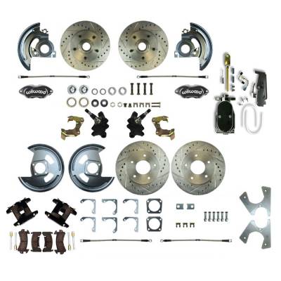 The Right Stuff Detailing - The Right Stuff AFXSD22DSY Chevy/Pontiac Brake Conversion Kit Front/Rear
