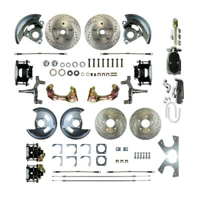 The Right Stuff Detailing - The Right Stuff AFXSD42DSY Chevy/Pontiac Brake Conversion Kit Front/Rear