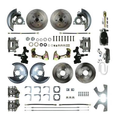 The Right Stuff Detailing - The Right Stuff AFXSD45DY Chevy/Pontiac Brake Conversion Kit Front/Rear