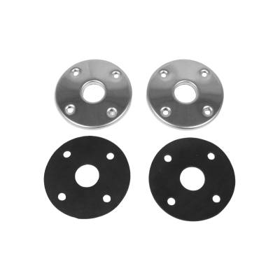Trim Parts - Trim Parts MPHP102PSZ Stainless Steel Hood Pin Bezels & Gaskets 1969-74