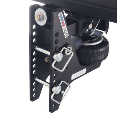 Shocker Hitch - Shocker Hitch SH-HDMB200-200-12 Shocker HD 20K 2" Max Black Super Drop Air Hitch
