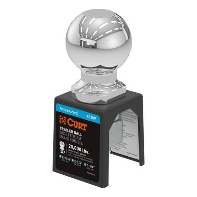 CURT - CURT 40109 2-5/16" Trailer Ball 1-1/4" x 2-3/4" Shank 20000 lbs Chrome