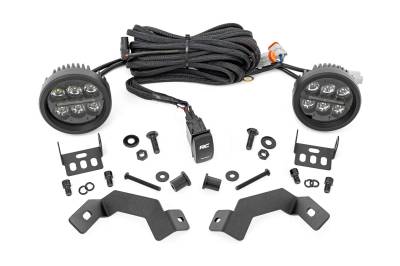 Rough Country Suspension Systems - Rough Country 72117 A-Pillar 3.5" LED Ditch Light Kit-Spot for 24 Land Cruiser