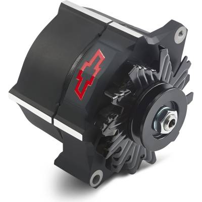 Proform - Proform 141-152 Slant-Edge Alternator 100A 12V 1-Wire Black Crinkle Bowtie Logo
