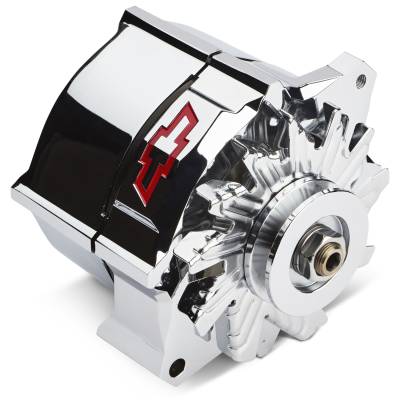 Proform - Proform 141-155 Slant-Edge Alternator 100A 12V 1-Wire Chrome Bowtie Logo