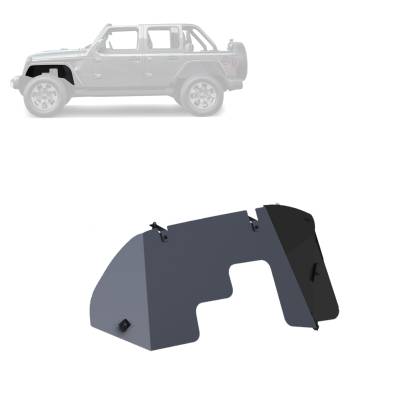 Black Horse Off Road - Black Horse TFFJL4F Black Front Inner Fender Liners for 18-25 Wrangler/Gladiator