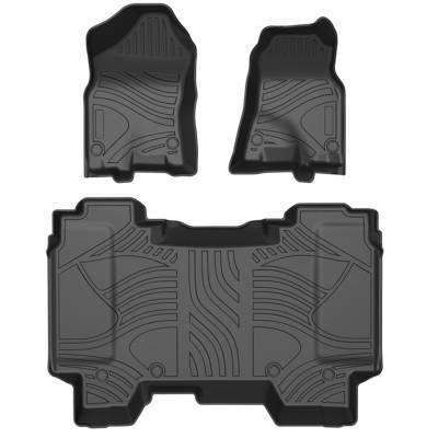 Black Horse Off Road - Black Horse FMR1519 Totaliner HD Anti-Skid Floor Mat Rug Liner 19-24 RAM 1500