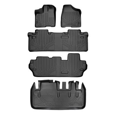 SMARTLINER - SMARTLINER SA0083/B0083/C0083/D0128 F/R Cargo Floor Liners Black for Sienna